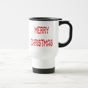 Mug De Voyage Joyeux Sucre de canne de Noël Police