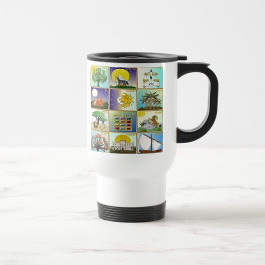Mug De Voyage Judaica 12 Tribes d'Israël (Droite)