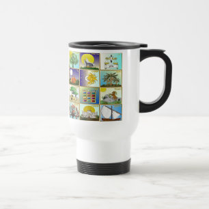 Mug De Voyage Judaïque 12 Tribus D'Israël Panneaux D'Art