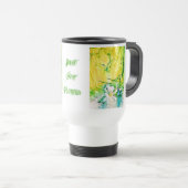 Mug De Voyage "Juste pour Fiona" - Art floral Abstrait (Devant droit)