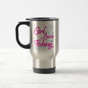 Mug De Voyage Juste une fille qui aime la pêche
