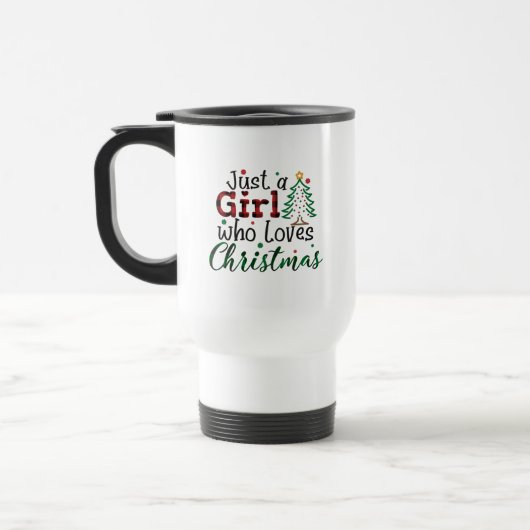 Mug De Voyage Juste Une Fille Qui Aime Noël Amant Noël (Gauche)