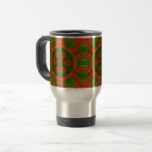 Mug de voyage Kaleidoscope orange et vert (Devant gauche)