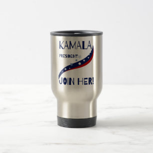 Mug De Voyage Kamala Pour Président Rejoignez-La !