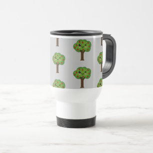 Mug De Voyage Kawaii Joyeux Pommier À Voie