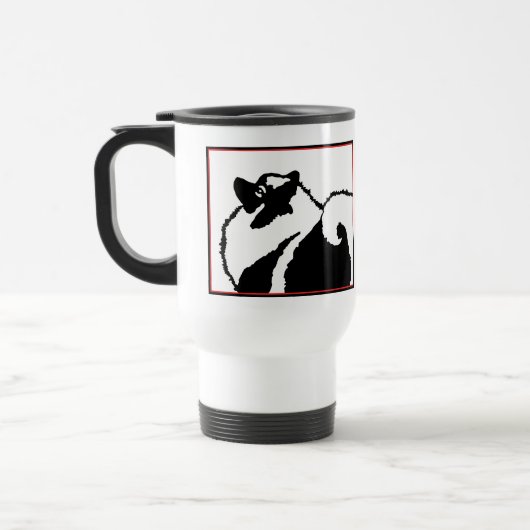 Mug De Voyage Keeshond Graphics - Cute Original Chig Art (Gauche)
