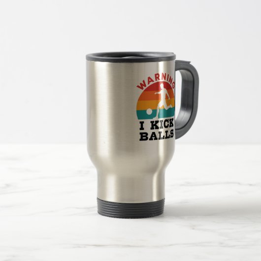 Mug De Voyage Kickball Warning (Devant droit)