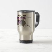 Mug De Voyage Kit de tambour de 10 morceaux : Gradient violet : (Devant droit)