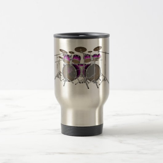 Mug De Voyage Kit de tambour de 10 morceaux : Gradient violet : (Centre)