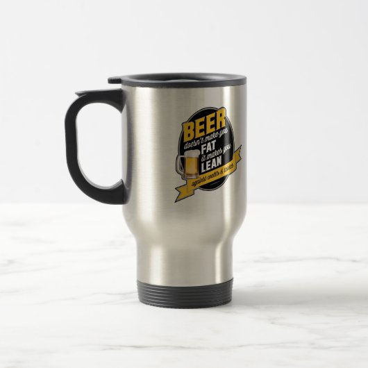 Mug De Voyage La Bière Vous Rend Lean (Gauche)