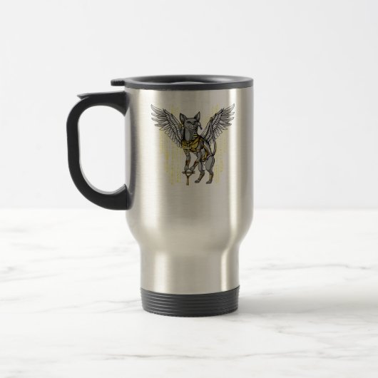 Mug De Voyage La déesse de chats égyptienne Bastet Ankh Hierogly (Gauche)