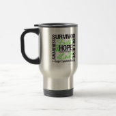 Mug De Voyage La devise des survivants du cancer du lymphome (Gauche)