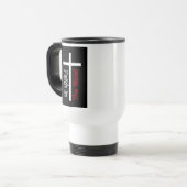 Mug De Voyage La foi dans le sang Croix chrétienne (Devant gauche)