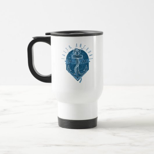 Mug De Voyage La foi nautique Ancre l'âme (Gauche)