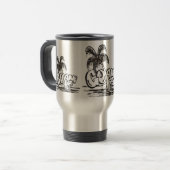 Mug De Voyage la Guam dans noir et le blanc (Devant gauche)