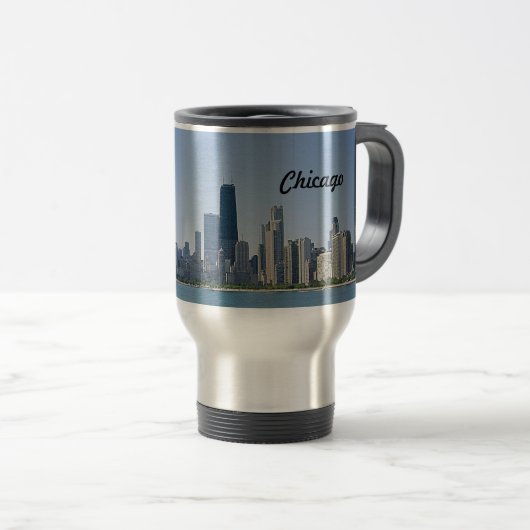 Mug De Voyage La ligne aérienne de Chicago (Devant droit)