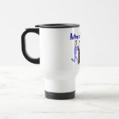 Mug De Voyage La livraison retirée de bout de travailleur postal (Gauche)