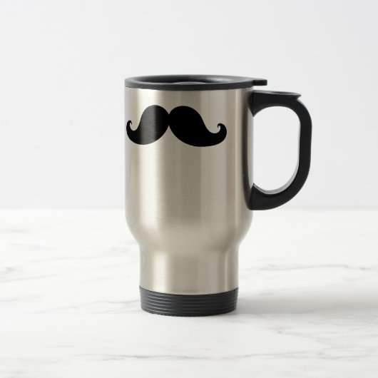 MUG DE VOYAGE LA MEILLEURE MOUSTACHE NOIRE (Droit)