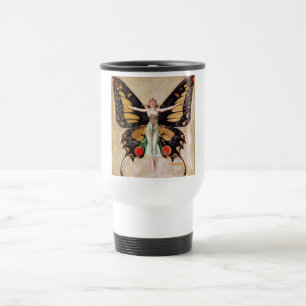 Mug De Voyage La métamorphose de la fille Flapper au papillon 19