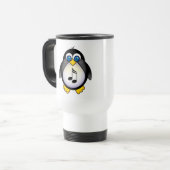 Mug De Voyage La musique note le cadeau de pingouin (Devant gauche)