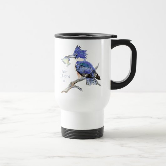 Mug De Voyage La nature est l'art de Dieu, Citation - Kingfisher (Droite)