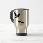 Mug De Voyage La queue rouge sur la silouette d'écureuil (Devant gauche)