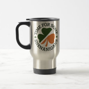 Mug De Voyage La St. Patrick's Time pour quelques bêtises Trèfle