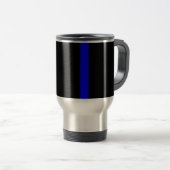 Mug De Voyage La verticale mince symbolique de Blue Line (Devant droit)