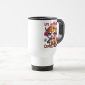 Mug De Voyage La vie arrive, le café aide (Devant droit)