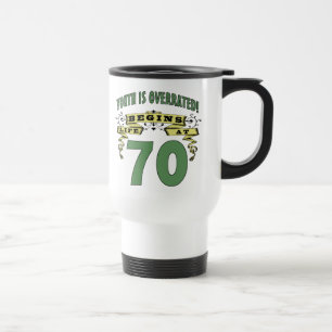 Mug De Voyage La vie commence à 70e anniversaire