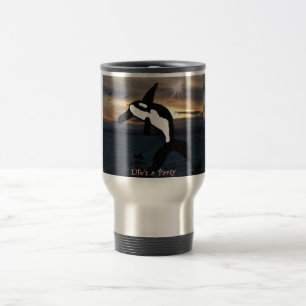 Mug De Voyage La vie de baleine d'orque est un voyage d'acier