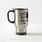Mug De Voyage La vie est meilleure avec des autocollants de chat (Gauche)