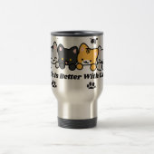 Mug De Voyage La vie est meilleure avec des autocollants de chat (Centre)