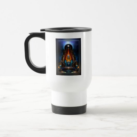 Mug De Voyage La Vision D'Or De L'Art Fractal Arsencia (Gauche)