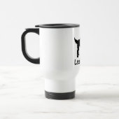 Mug De Voyage Labradoodle avec le texte frais (Gauche)