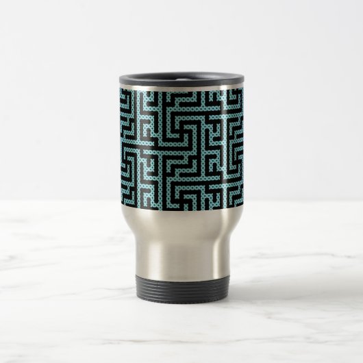Mug De Voyage Labyrinthe bleu et noir (Centre)