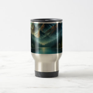 Mug De Voyage Lac Mountain/cabine sous les étoiles