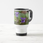 Mug De Voyage Ladybug sur les fleurs de violet doux (Devant droit)