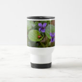 Mug De Voyage Ladybug sur les fleurs de violet doux (Centre)