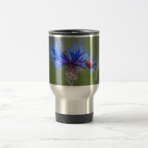 Mug De Voyage Ladybug sur une fleur de maïs bleue