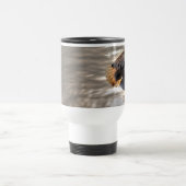 Mug De Voyage L'aigle à tête blanche américain survole l'océan (Centre)