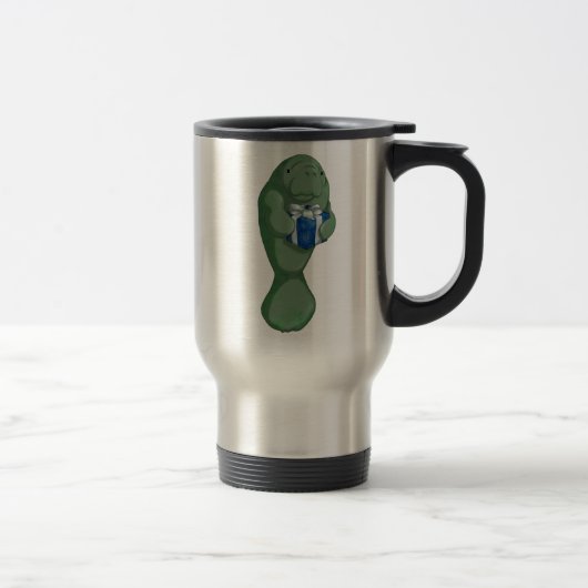 Mug De Voyage Lamantin de Noël (Droit)