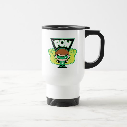 Mug De Voyage Lanterne verte Chibi Formant Des Poings Géants (Droite)