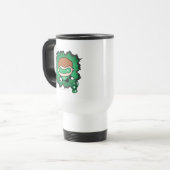 Mug De Voyage Lanterne verte de Chibi qui traverse l'espace (Devant gauche)