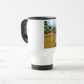 Mug De Voyage Lapin blanc et Cheval jaune (Devant gauche)