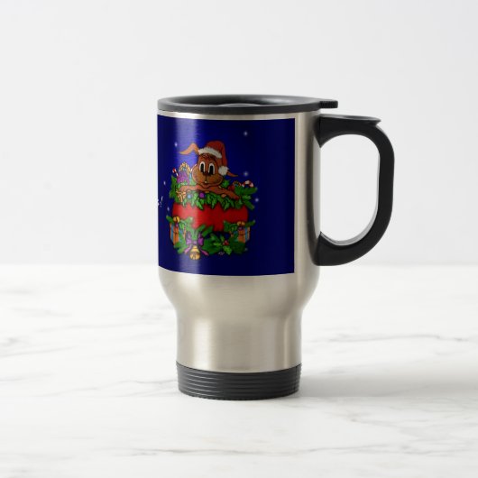 Mug De Voyage Lapin de Noël (Droit)
