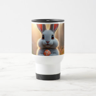 Mug De Voyage Lapin de Pâques joyeux dans la magie du printemps