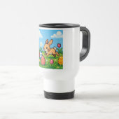 Mug De Voyage lapin de Pâques mignon 8 bits (Devant droit)