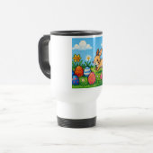 Mug De Voyage lapin de Pâques mignon 8 bits (Devant gauche)