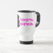 Mug De Voyage Lapin diva avec éclat (Devant droit)